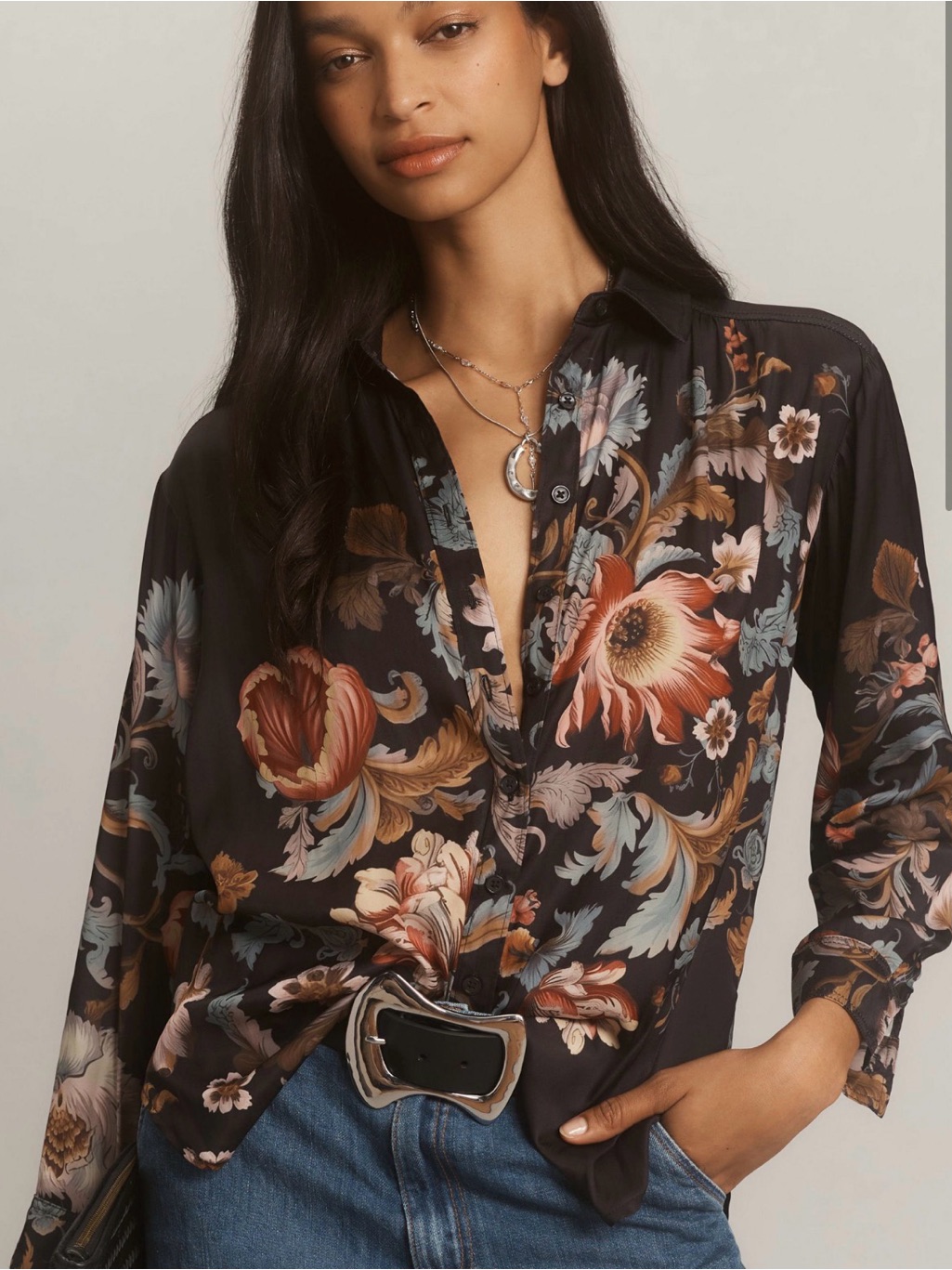 Anthropologie Brielle Relaxed Button Down